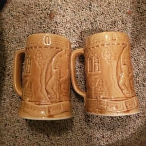 Old antique mugs/ Steins set of 2